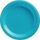 Caribbean Blue Plastic Dinner Plates 20ct